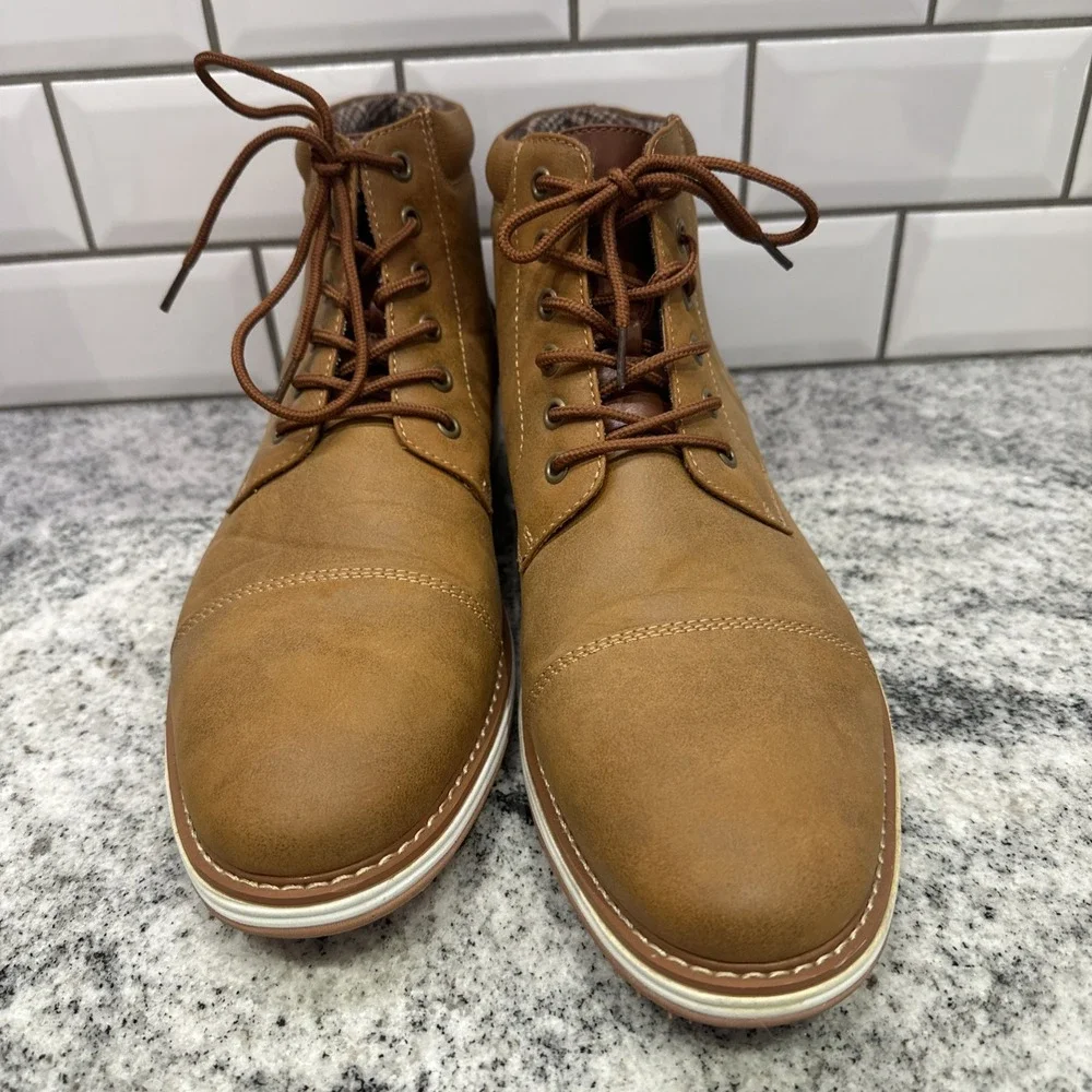 Ferro Aldo‎ BIRT Men's Mid-Top Chukka Sneaker Lace Up Boots 10.5 Brown Preppy